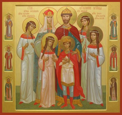 Die ermordete Familie des Zaren Nikolaus II., 2004-2007 von Anonymous Russian icon painter