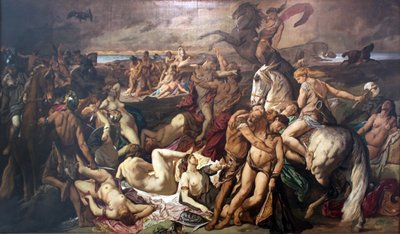 Die Schlacht der Amazonen (Zweite Version) von Anselm Feuerbach