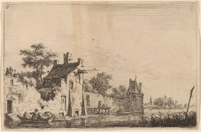 Abfahrt von zwei Fischern von Anthonie Waterloo