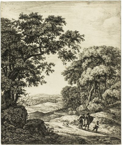 Hagars Abreise, aus Sechs Landschaftsmotiven aus dem Alten Testament von Anthonie Waterloo