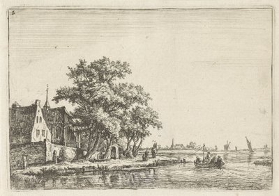 Kirche am Wasser von Anthonie Waterloo