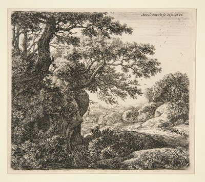 Der Schläfer am Wegesrand von Anthonie Waterloo