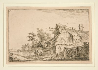 Das Dorf mit der Mühle von Anthonie Waterloo
