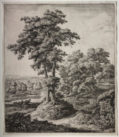 Sechs große aufrechte Landschaften mit Szenen aus dem Alten Testament: Der untreue Prophet von Juda von Anthonie Waterloo