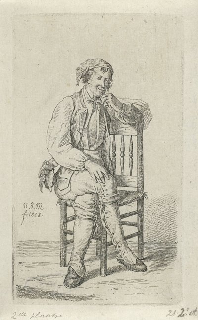 Mann auf einem Stuhl von Anthonie Willem Hendrik Nolthenius de Man