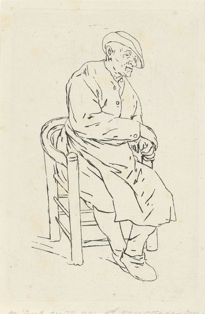 Sitzender Mann in einem Lehnstuhl von Anthonie Willem Hendrik Nolthenius de Man