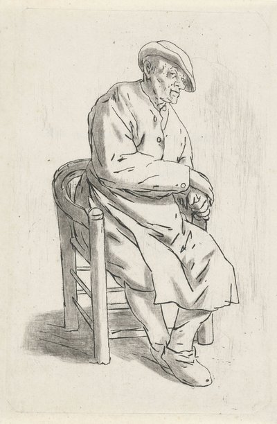 Sitzender Mann in einem Lehnstuhl von Anthonie Willem Hendrik Nolthenius de Man