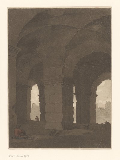 Unter den Bögen des Kolosseums von Anthonie van den Bos