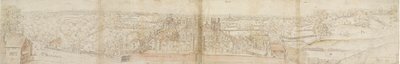 Oatlands Palace von Süden, 1559. Rückseite: Richmond Palace und Dächer von Oatlands, 1559 von Anthonis van den Wyngaerde