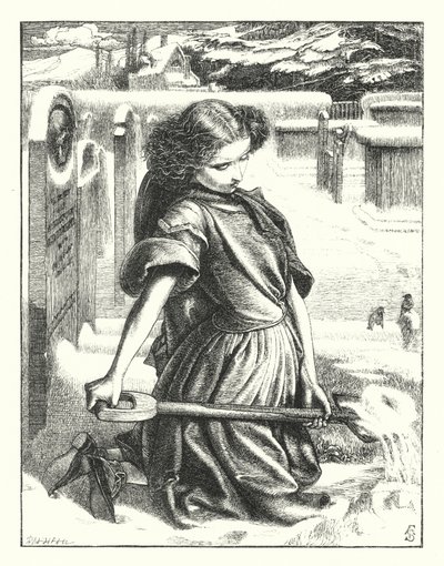 Der kleine Trauernde (Gravur) von Anthony Frederick Augustus (after) Sandys