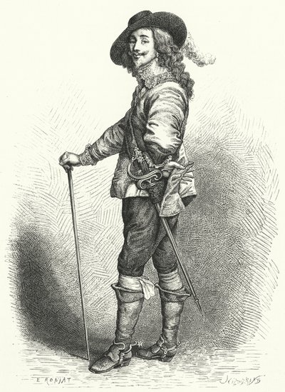 Karl I., König von England, Schottland und Irland (Stich) von Anthony van (after) Dyck