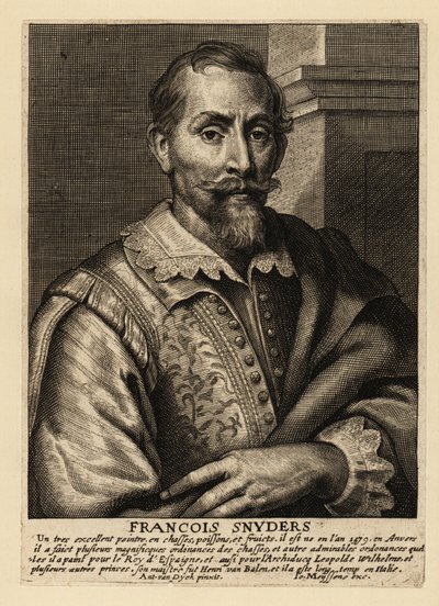 Porträt von Frans Snyders, flämischer Maler von Tieren, Jagdszenen, Marktszenen und Stillleben von Anthony van (after) Dyck