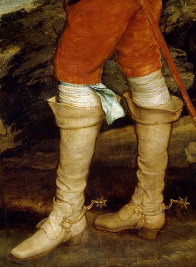 Karl I. auf der Jagd (Detail) von Anthony van Dyck