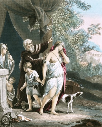 Hagar und ihr Sohn ziehen fort von Anthony van Dyck