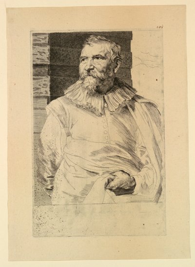 Porträt von Adam van Noort, aus den Icones Principum Virorum von Anthony van Dyck