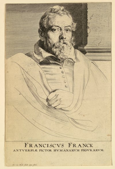 Porträt von Frans Francken, aus den Icones Principum Virorum von Anthony van Dyck