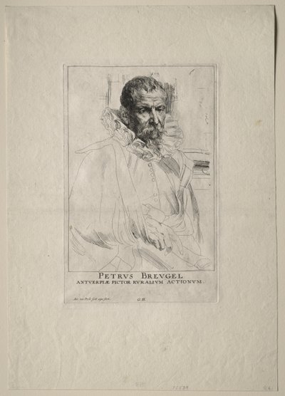 Porträt von Pieter Breughel von Anthony van Dyck