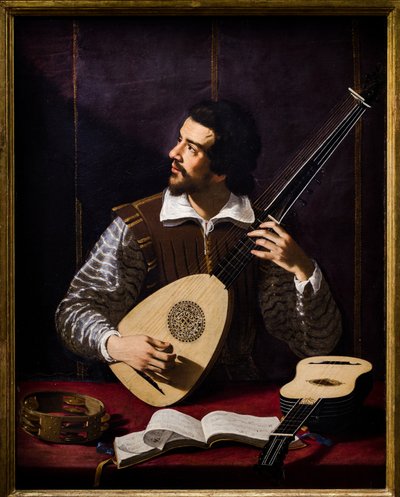 Theorbospieler von Antiveduto Gramatica