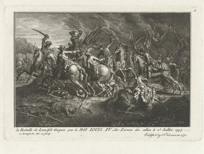 Schlacht bei Lauffeldt am 2. Juli 1747 während des Österreichischen Erbfolgekriegs von Antoine Benoist