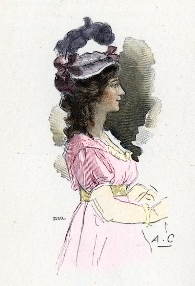 Porträt von Josephine de Beauharnais, Zeichnung von Antoine Calbet aus „Napoleon und Frauen“ von Masson von Antoine Calbet