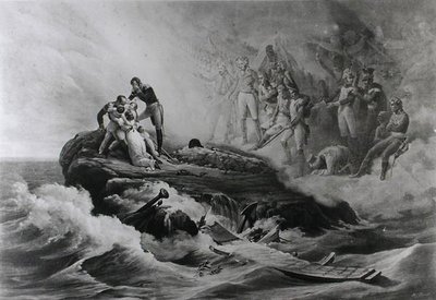 Der Abschied der Familie Bertrand, St. Helena, ca. 1821-36 von Antoine Charles Horace Vernet