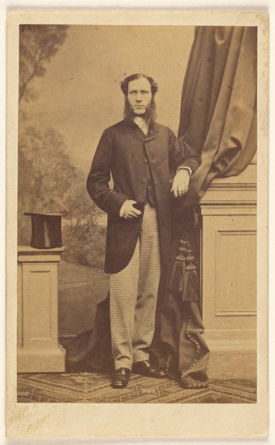 Unbekannter Mann mit langen Koteletten, stehend von Antoine Claudet