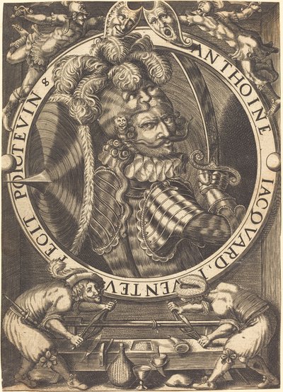 Selbstporträt (Die Visitenkarte von Anthoine Jacquard) von Antoine Jacquard
