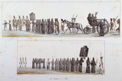 Zum Tode verurteilt von Antoine Jean-Baptiste Thomas, Aquarell von Antoine Jean Baptiste Thomas
