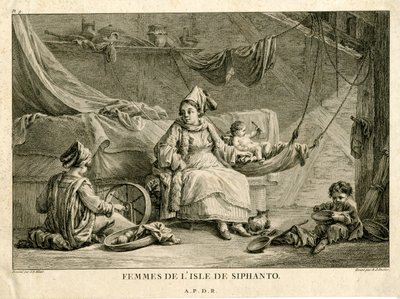 Frauen von der Insel Siphanto, nach Jean-Baptiste Hilair (1753-1822) von Antoine Jean Duclos