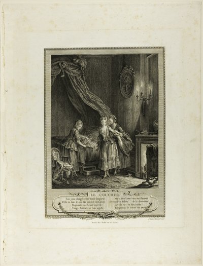 Zu Bett gehen, aus Monument du Costume Physique et Moral de la fin du Dix-huitième siècle von Antoine Jean Duclos