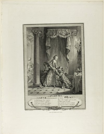 Das Ereignis beim Ball, aus Monument du Costume Physique et Moral de la fin du Dix-huitième siècle von Antoine Jean Duclos