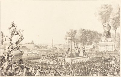 Tag des 16. Oktober 1793, der Tod von Marie-Antoinette von Antoine Jean Duclos after Charles Monnet