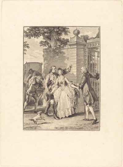 Das Vertrauen der schönen Seelen von Antoine Jean Duclos after Jean Michel Moreau