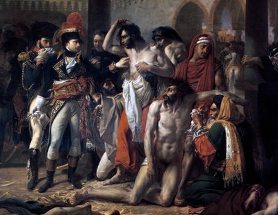 Napoleon Bonaparte besucht die Pestkranken von Jaffa, 11. März 1799, 1804 von Antoine Jean Gros