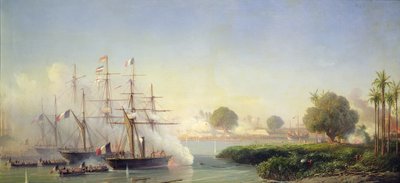 Sturm auf die Zitadelle von Saigon durch Vizeadmiral Rigault de Genouilly, 17. Februar von Antoine Leon Morel Fatio