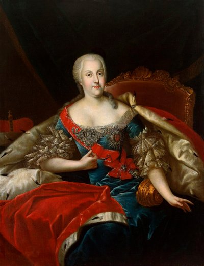 Porträt von Johanna-Elizabeth, Kurfürstin von Anhalt-Zerbst, 1712-1760, ca. 1746 von Antoine Pesne