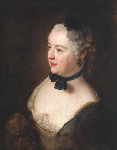Porträt einer jungen Frau von Antoine Pesne