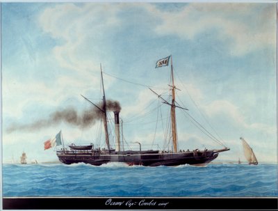 Das Schiff Dawn. Aquarell von Antoine Roux (1765-1835) 19. Jahrhundert von Antoine Roux