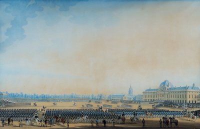 Verteilung der Fahnen und der Nationalgarden, Champ-de-Mars, 7. September 1814 von Anton Ignaz Melling