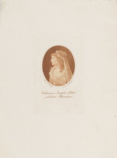 Porträt von Katharina Josepha Ritter, geb. Baumann, 1763-1849, ca. 1800 von Anton Karcher