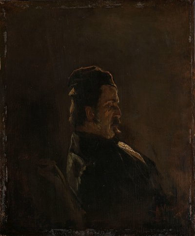 Porträt von Pieter Frederik van Os, Maler von Anton Mauve (signed by artist)