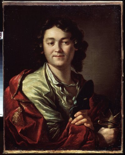 Porträt des Schauspielers Fjodor Wolkow, Gründer des ersten russischen Theaters von Anton Pavlovich Losenko