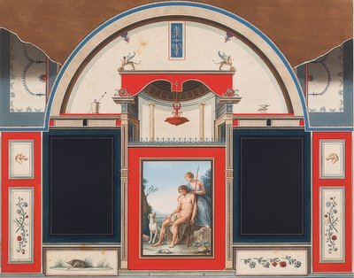 Wandgemälde eines römischen Hauses auf dem Gelände der Villa Negroni in Rom, Venus und der verwundete Adonis von Anton Raphael Mengs