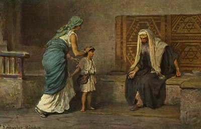 Hannah bringt Samuel zu Eli im Tempel von Anton Robert (after) Leinweber