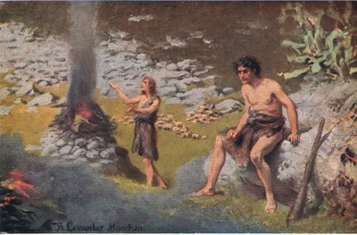 Kain und Abel, aus Hulberts Geschichte der Bibel, veröffentlicht von The John Winston Company, 1932 von Anton Robert Leinweber