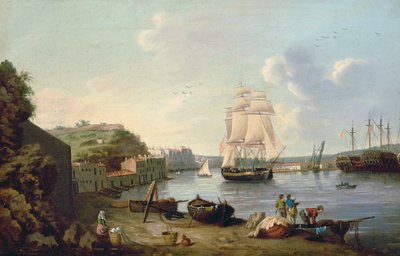 Schiff unter Segel im Hafen von Port Mahon, Menorca von Anton Schantz