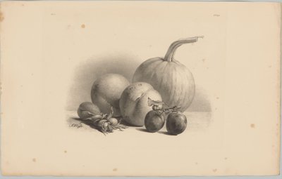 Kürbis, Pfirsiche, Aprikose, Pflaumen und Haselnüsse von Anton Weiss