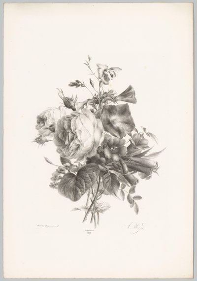 Rosen und kelchförmige Blumen von Anton Weiss