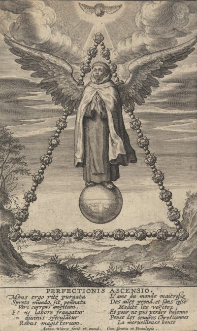 Perfectionis Ascensio, aus Das Leben des Heiligen Johannes vom Kreuz, 1622-24 von Anton Wierix