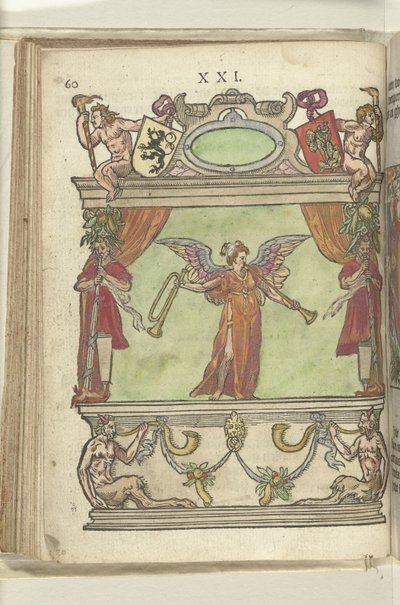 Szene mit der Personifikation des Ruhms (Fama), 1578 von Antoni van Leest